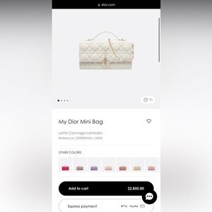 My Dior mini bag - white